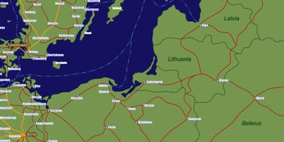 Map of Lithuania-ট্রেন