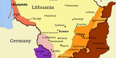 মানচিত্র এর kaunas Lithuania
