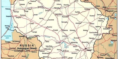 মানচিত্র দেখাচ্ছে, লিত্ভা